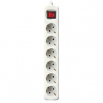 Multiprise - SILVER ELECTRONICS - 6 Prises avec Interrupteur - Blanc valge