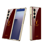Luksuslik plaaditud v&auml;rvitud klaasist &uuml;mbris Samsung Galaxy Z Fold 7 6 5 jaoks K&otilde;rgema objektiivi kaitsev plastkate Galaxy Z Fold7 &uuml;mbrise jaoks With Screen Glass&Galaxy Z Fold5