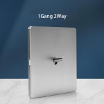 Seinavalgusti L&uuml;litipaneel Retro L&uuml;litiga 1-4 &Uuml;henduskohta 2-suunaline EL H&otilde;behall Harjatud Roostevaba Teras Vana L&uuml;liti Pistikupesa USB-laadimisega gray