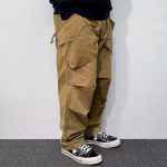 Meeste American Retro koonusekujulised loosefit mitme taskuga t&ouml;&ouml;p&uuml;ksid - kevad/s&uuml;giskollektsioon XXXL khaki
