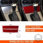 Mercedes-Benz C-klassile W203 2005-2007 Auto k&auml;igukangi hoiukasti paneeli katteviimistlus Ehtne s&uuml;sinikkiust siseosa punane