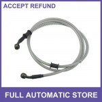 160cm 28 Degree Motorcycle Braided Brake Clutch Oil Hose Silver Tone new