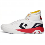 Converse G4 Hi Stiilsed ja mugavad s&uuml;nteetilisest nahast keskmise k&otilde;rgusega korvpallijalatsid Unisex Punane, Valge ja Must 39