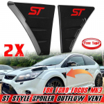 2 tk auto k&uuml;ljetiib spoiler v&auml;ljavooluava tuulutusava sobib Ford Focus MK2 MK3 RS Racing &otilde;huvoolu liist tiiva embleemid ST stiil punane