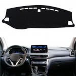 Car Accessories For Hyundai Tucson TL  Dashboard Cover Dash Mat Pad Anti-Glare trument Sun Shade Carpet Dashmat Black(Black Edge)