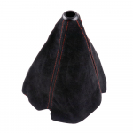 Suede Leather Car Manual Stick Shifter Knob Gear Shift Boot cars accessories Red line