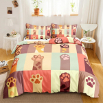 3 tk &uuml;hepoolne tr&uuml;kitud voodipesukomplekt, tekikate naljaka kassiga, padjap&uuml;&uuml;rid, mugavad voodikatted, voodipesukomplekt Us Twin172x218cm