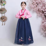 Laste tikitud korea hanbok kleit traditsiooniline palee pulmariietus korea v&auml;hemuste tantsukost&uuml;&uuml;mid pidu cosplay 110
