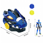 Mini Force 2 Super Gino Power Transformation Amblim&auml;nguasjad heliga ja valgusega tegevuskujud deformeeruv kinnas robotm&auml;nguasi