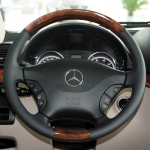 Hand-stitch Leather peach wood color Steering Wheel Cover For Mercedes Benz Viano W639 Vito 2003-2014 Sprinter 2006-2013 style 1