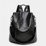 Naiste seljakotid Pehmest nahast moodne seljakott Br&auml;nd Naistele Reisikotid Seljakotid Suure mahutavusega koolikott must