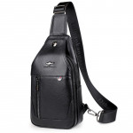 Keiser K&auml;nguru Meeste Rindkere Pea Kate Nahast Crossbody Kott Vabaaja &Otilde;lakott Meeste Ehtne Nahk Rindkere Nahkkott Hingav must