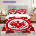Eintracht Frankfurt Muster Voodipesu Tekikott Komplekt Tekikott Padjap&uuml;&uuml;r Kodu Kaunistus S&uuml;nnip&auml;evakingitus (1 * tekikott + 2 * padjap&uuml;&uuml;ri, ilma s&uuml;damikuta) 135x200cm
