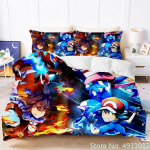 3D Prinditud Anime Kuju Pikachu Voodipesu Komplekt Padjap&uuml;&uuml;r Jumpman Voodiriided Multikas Lapsed Laste Tekk Tekikate Kingitus EU Single(135*200cm)3pcs