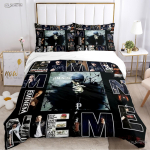 Eminem Hip-Hopi Laulja K&otilde;ik Hooajad Tekikott Tekk Voodipesu Komplektid Pehme Tekikate Ja Padjap&uuml;&uuml;rid &Uuml;he/Kahekohaline/Queen/King AU Single(140*210cm)3pcs