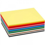 Papier Cartonn&eacute; Color&eacute; - COLORTIME - A6 105x148 mm - 180 gr - 120 Feuilles - Couleurs Assorties