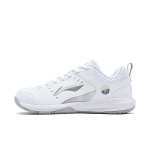 Li Ning Rocket Shoe 2.0 Slip Resistant, Breathable, Lightweight Low top Badminton Shoes Unisex White Silver AYTU049-5 40