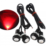 X-STYLE LED p&auml;evas&otilde;idutuli 18mm Punane Spotvalgusti Kotkasilm Poldi t&uuml;&uuml;p 18mm punane