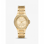 Michael Kors Lennox Pav&eacute; Kuldse Tooni Logoga K&auml;ekell MK7339 kuld