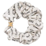 Celine'i logo siidist juuksekumm Unisex Aksessuaarid Valge 46Y352SIB F,White