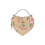 Coach Heart 16 Klassikaline Monogramm T&otilde;mblukuga Kaetud L&otilde;uend Nahast K&auml;ekott V&auml;ikesed Naiste k&auml;ekotid Khaki CE653-IMOT4 Basic Set (Bag+Dust Bag)