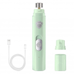 Elektriline lemmiklooma k&uuml;&uuml;nel&otilde;ikur USB-laetav LED-valgusk&auml;ppade k&uuml;&uuml;nel&otilde;ikur, valutu 2-k&auml;iguline poleerimisrattaga lemmikloomade k&auml;ppade hooldamiseks roheline