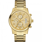 GUESS Exec Kuldne Roostevabast Terasest Meeste Kvartsikell W0075G5 kuld