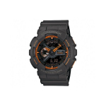 Casio G-Shock Retro Street Kahekordse N&auml;idikuga Kvartsmehaanikaga Meeste Kell Pruun GA-110TS-1A4 Gray Orange Watch Dial