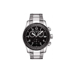 Tissot V8 Seeria Kvartsmehhanism Lihtne Spordikell 100m Veekindel Kronograaf Kuup&auml;evan&auml;idik Meeste kellad Must Teras T039.417.21.057.00 Silver Strap
