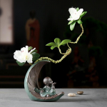 Uus Hiina loominguline vaas, keraamiline kaunistus Kodu &otilde;ppelaud Antiikraamiga dekoratiivkunst ja k&auml;sit&ouml;&ouml; Bonsai kaunistus