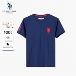 U.S. Polo Assn. Meeste puuvillane l&uuml;hikeste varrukatega T-s&auml;rk 2XL tumesinine v&auml;rv