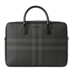 Burberry London Check Nahast Portfellikott Must Hall Ehtne Nahk S&uuml;learvuti &Auml;rikott Meestele Igap&auml;evane Kontorireis 80653381 Basic Set (Bag+Dust Bag)
