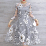 Naiste suvine organza lillemustriga pulmapeo balliballi kleit kokteilikleit M