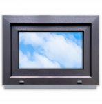 Antratsiithall PVC aken 70x50 Parempoolne, Uus 700x500 mm Avatav-Kallutatav Kahekordse Klaasiga