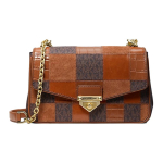 Michael Kors Soho Kett Monogramm Ruuduline Patchwork Vintage Nahast &Otilde;lakott Naiste Kotid Pruun 30F1G1SL3O-212 Basic Set (Bag+Dust Bag) brown
