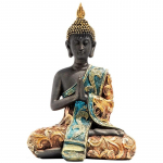 Buddha kuju Tai skulptuur vaik k&auml;sitsi valmistatud budism hindu feng shui figuur meditatsioon kodu dekoor ornament