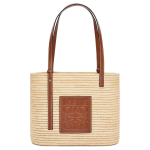 Loewe korvpunutud ruudukujuline rafiast ja vasikanahast kandekott Naiste kandekotid Looduslik p&auml;hkel A223099X02-9943 Basic Set (Bag+Dust Bag)