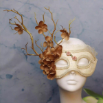 Maskeraadimask naistele Veneetsia maskid J&otilde;ulud Naiste lilleline pooln&auml;omask Silmamask Cosplay Pitsi lilleoksaga mask