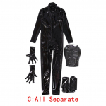 4 tk/komplekt Wetlook PVC Meeste Bodysuit Fitnessir&otilde;ivad Kehakultuurir&otilde;ivad Kehakujundaja T&auml;ispikk &Uuml;likond Zentai P&uuml;ksid Kassisuit Kujunduspesu EM