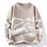 Meeste kudumid Retro Paar T&auml;navaprint Kampsun Talvine Mehed Naised L&otilde;tv Kampsun Mehelik &Uuml;mmargune kaelus Pullover Kudumine Korea Kampsun M