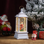 J&otilde;ulude Hiina latern Veega t&auml;idetud Helendav Muusikakarp Lumesadu Kristallkuul Kaunistus Ornament Fixed Interior gray