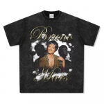 2026 Bruno Mars Ameerika T&auml;navamood Vintage Tr&uuml;kitud Pesitud T-s&auml;rk Puuvillane &Uuml;mmarguse Kaelusega L&uuml;hikeste Varrukatega Vabaaja Stiil Meestele Naistele M