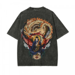 Suguru Geto T-s&auml;rk Jujutsu Kaisen Budistlik Kunsti T-s&auml;rk Vintage Pesitud &Uuml;le suur Retro Anime Graafiline Harajuku Streetwear Meeste Top M