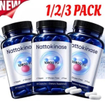 1-3X Nattokinase Toidulisand 10800 FU, 60 Kapslit Igap&auml;evane Toitumistugi, Hetkeline 2026 pack of 3