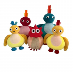 5 tk Uued Twirlywoos Chickedy Chick Peekaboo pehmed m&auml;nguasjad t&auml;idisega nukud Parim s&uuml;nnip&auml;evakingitus lastele 5pcs packed