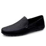 Suvemood Meeste Mokassiinid Itaalia Vabaaja Luksusbr&auml;ndi Meeste Kingad Ehtne Nahk Mokassiinid Kerged Hingavad Slip-on Paadikingad 38