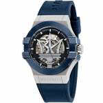 Maserati R8821108028 Automaatne Meeste K&auml;ekell Skelettdiiaaliga 42mm sinine