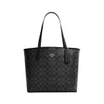 Coach City 33 Klassikaline Monogramm Kl&otilde;pskinnitusega Suure Mahutavusega T&otilde;mblukuga Kotid Naiste tote Must 5696-SVTSQ Gift Box Sets (Basic Set+Black Box) black
