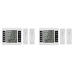 V&auml;rske 2 komplekti juhtmevaba s&uuml;gavk&uuml;lmikutermomeeter 2 kaugandurit Alarm Madal temperatuur K&uuml;lmikutermomeeter Kell valge