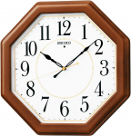 Seiko Kella Seinaraadio Puidust Pruun Puit KX389B Kell, Juhtimisega, Analoog, Kaheksanurkne, Raam, Viimistlus, pruun